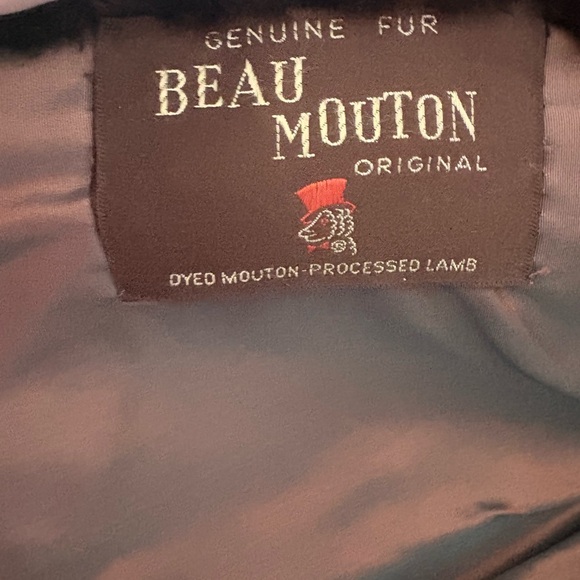 Women's Plush Teddy Coat - Deep Brown Dyed Lamb Fur - Picture 2 of 3